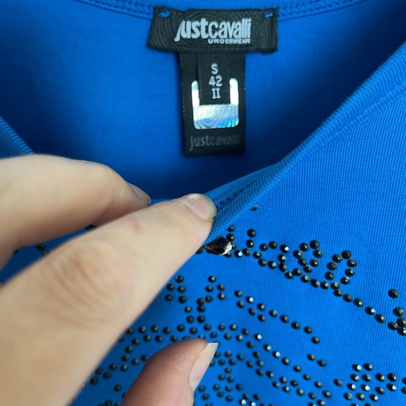 Just cavalli top rhinestone tiger face size small - Picture 3 of 6